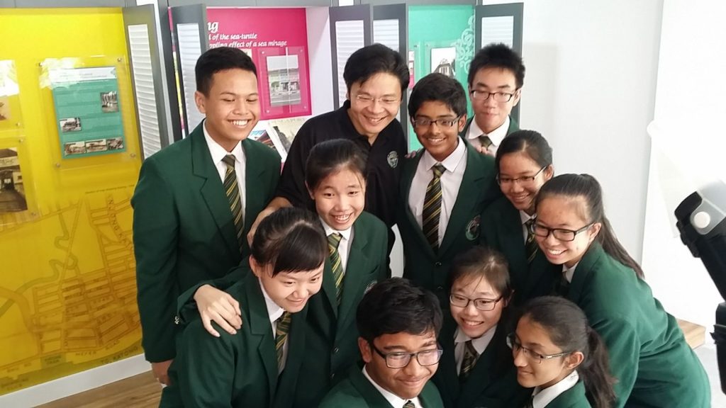 Students with Minister Lawrence Wong